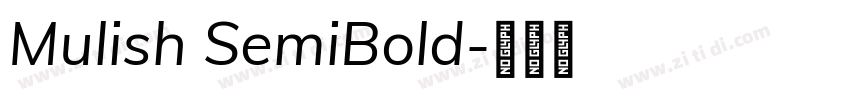Mulish SemiBold字体转换